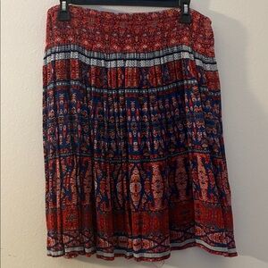 Bohemian Red and Blue Skirt